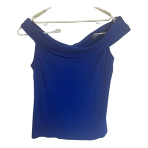 CITY CHIC Women's Cobalt Blue Top Size Large AU 20 Off Shoulder Ribbed Knit Look - Bild 1 von 6