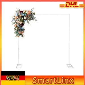 Weiß Metall Hochzeit Stand Hochzeit Hintergrund Stand Hochzeit Bogen Stand - Foto 1 di 16