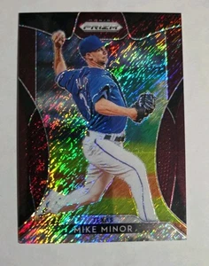 2019 Panini Prizm Baseball Mike Minor Burgundy Shimmer Prizm #69 #d/25 - Picture 1 of 3