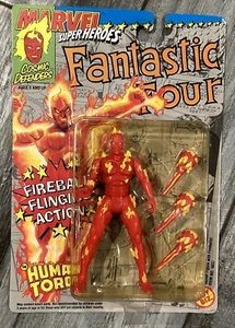 MARVEL COSMIC DEFENDERS FANTASTIC FOUR HUMAN TORCH ACTION FIGURE TOYBIZ 1992 New - Picture 1 of 3