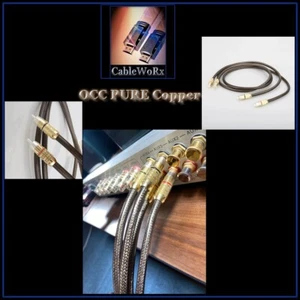 6N OCC HiFi PREMIUM Wire Pure Copper .5mtr SUPERB RCA Stereo Audio Cable! - Picture 1 of 8