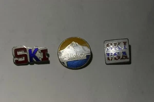 Lot of 3 Ski Pin Badge Rare Vintage - Picture 1 of 8