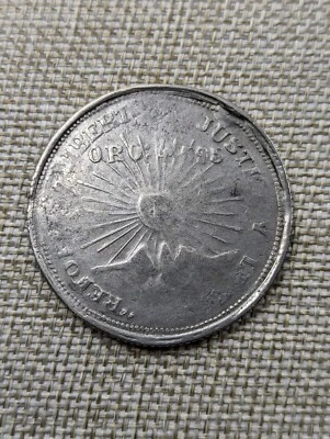 1914 Guerrero Mexico Silver/Gold 2 Pesos REVOLUTIONARY KM#643 - Image 1 of 3