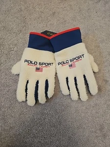 Guantes polar de invierno POLO SPORT Ralph Lauren medianos nuevos con etiquetas - Imagen 1 de 4