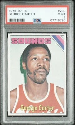 1975 Topps #230 George Carter PSA 9 Mint Looks Like Easy 10 Gem Mint - Image 1 of 2