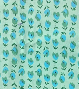 1 Yd Rosalinda Up and Down Tulips Green Fabric Springs Creative Products 2011 - Picture 1 of 2