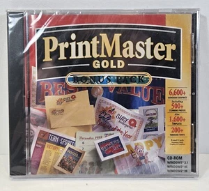 PrintMaster Gold Bonus Pack PC CD-ROM Windows 3.1/95/98 New Sealed - Picture 1 of 4