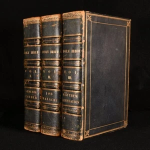 1830 3vols The Holy Bible Old and New Testaments Thomas Scott - Picture 1 of 9