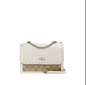 Coach bags Klare Crossbody In Signature Canvas With Rivets White - Picture 1 of 9