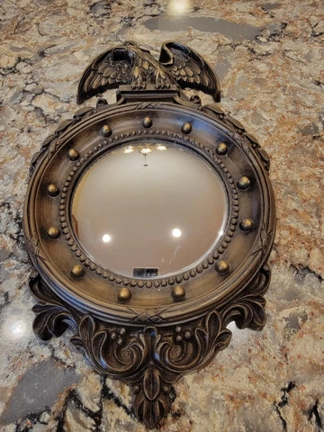 Vintage Homco 2340 Federal Regency Eagle Porthole USA Convex Mirror Wall Decor Cover