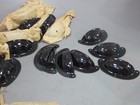 10 Schubladen Griffe Schwarz Metall,  Griffmulde,  Alte Version Industrie Design