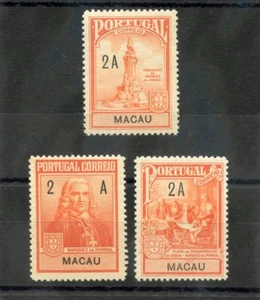 MACAO Sc RA1-3(SG C329-31)**VF NH 1925 CHARITY TAX SET $65 - Picture 1 of 1