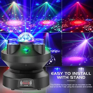 120W Party Disco Laser Light RGBW Gobo Halloween Strobe Effect DJ Party Lights - Picture 1 of 11