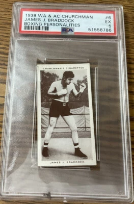 1938 JAMES J. BRADDOCK - Cinderella Man - BOXING PERSONALITIES #6  PSA 5 - Image 1 of 2