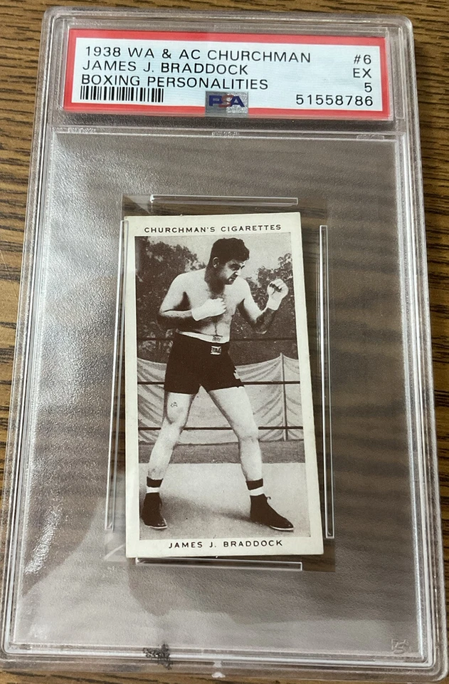 1938 JAMES J. BRADDOCK - Cinderella Man - BOXING PERSONALITIES #6  PSA 5 - Image 1 of 2