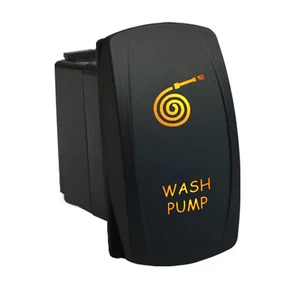 WASH PUMP 6M32O Rocker Switch 12V 20A LED amber ON/OFF waterproof marine - Imagen 1 de 1