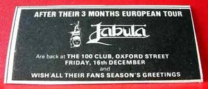 Jabula 100 Club London Gig Vintage ORIG 1977 Press/Mag ADVERT 3.5"x 1.5" African - Bild 1 von 3