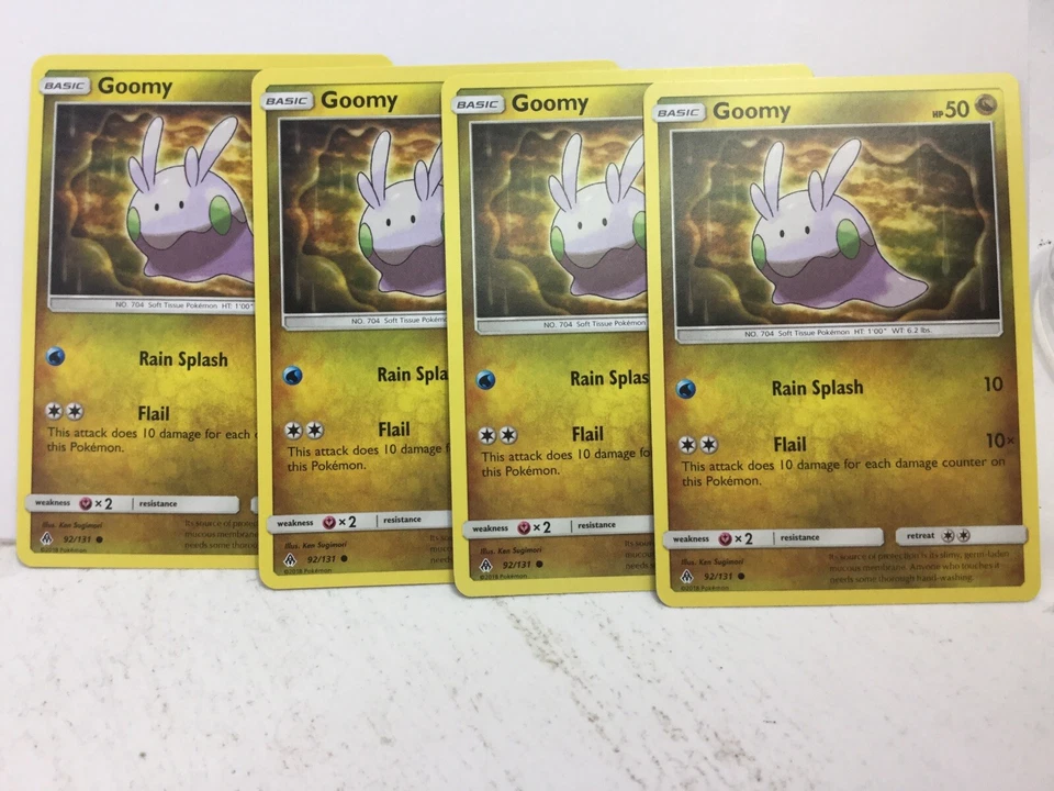 POKEMON 4X GOOMY 92/131 COMMON CARD SUN & MOON FORBIDDEN LIGHT NM/MINT - Image 1 of 1