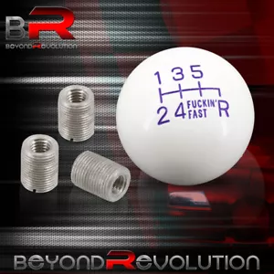 For Nissan Manual M/T Stick Engine Interior Round Ball Shift Knob M8 M10 Purple - Picture 1 of 3