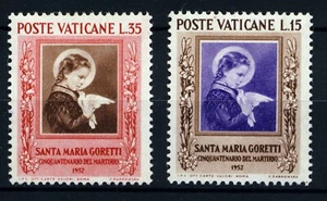 VATICAN CITY . 1953 St. Maria Goretti (156-157) . Mint Never Hinged - Picture 1 of 1