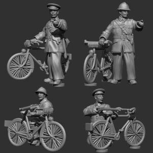 4x 20mm/1:72nd Policía Francesa FFI en bicicleta - Imagen 1 de 1