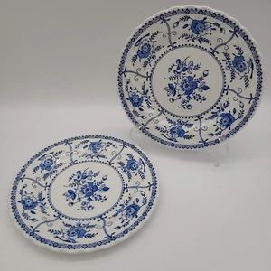 Dos (2) Platos de Pan Johnson Brothers INDIES Azul 6" Hechos en Inglaterra - Imagen 1 de 11