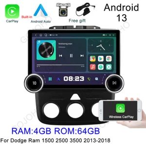 Radio Carplay estéreo para auto Android 13 64 GB para Dodge Ram 1500 2500 3500 2013-2018 - Imagen 1 de 21