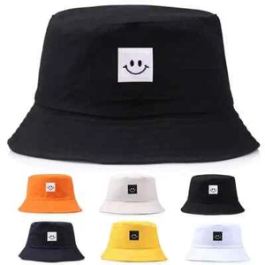 Unisex Adultos Sonrisa Cara Feliz Verano Playa Festival Sol Cubo Sombrero - Imagen 1 de 6