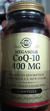 Megasorb CoQ-10 by Solgar, 60 Softgels 400 mg EXP: 2026