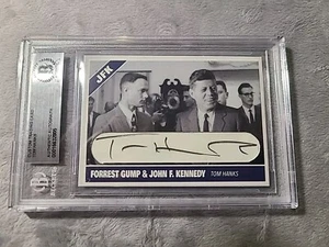 Tom Hanks Signed Cut Card With JFK Rare Beckett Certified 1/1 - Picture 1 of 11
