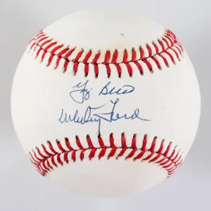 Whitey Ford & Yogi Berra Signed Baseball Yankees - COA JSA - Picture 1 of 7