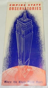 Folleto de los observatorios de construcción del Empire State de la década de 1950 - Imagen 1 de 2