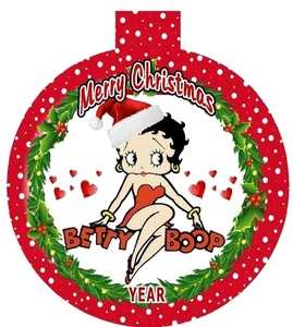 BETTY BOOP Weihnachtsschmuck beidseitig personalisiert individuell tolles Andenken Geschenk - Bild 1 von 4