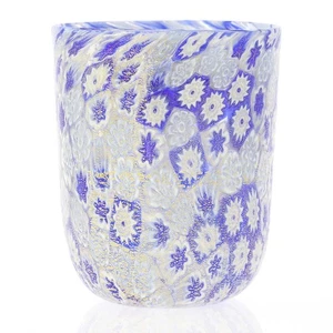 Vaso de vidrio GlassOfVenice Murano - oro azul Millefiori - Imagen 1 de 5