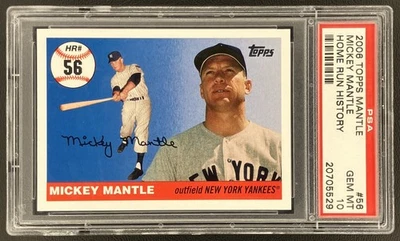 Mickey Mantle PSA 10 2006 Topps Home Run History #MHR56 Low Pop - Image 1 of 2