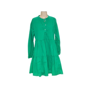 J. Grünes Midi-Hemdblusenkleid mit Rundhalsausschnitt - Bild 1 von 4