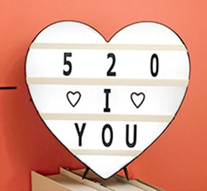 Caja de luces de cine negra en forma de corazón caja de luces LED con colores - Imagen 1 de 14