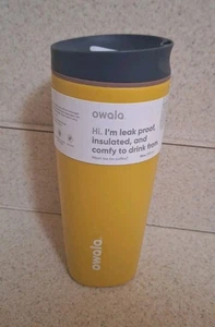 Owala 20oz Smooth Sip Slider Insulated Stainless Steel Golden Quest Yellow Cup - Picture 1 of 7