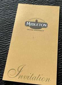 Midleton Irish Whiskey Invitación Papeleo Publicidad 2012 Jameson - Imagen 1 de 3