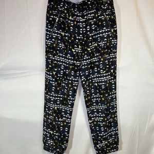 J Crew Turner Pant B0839 Hidden Floral Blue Geometric Print Jogginghose Gr. 2 - Bild 1 von 8