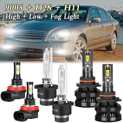 6x Faro LED Alto Bajo + Bombillas Antiniebla Blanco Para Infiniti Q45 2005-2006 Foto 1 de 4