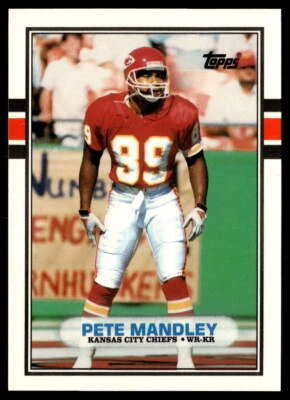 1989 Topps Traded #12T Pete Mandley Kansas City Chiefs Football Card - Image 1 of 2