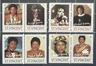 St Vincent 1985 SC# 894-897 Michael Jackson MNH Pairs Mint/Never Hinged