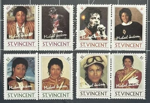 St Vincent 1985 SC# 894-897 Michael Jackson MNH Pairs Mint/Never Hinged - Picture 1 of 1