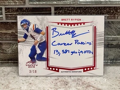 BRETT RYPIEN ~ 2019 Leaf Trinity ROOKIE A-BR1 Red Spectrum 03/10 - Image 1 of 2