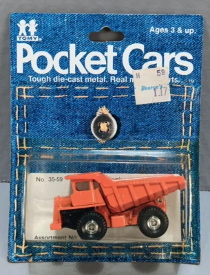 Camión de volteo Hitachi de metal fundido a presión autos de bolsillo vintage años 70 sin usar, en caja Foto 1 de 3