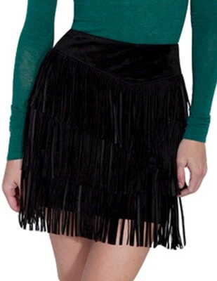 Minifalda Scully Western para mujer de gamuza con flecos y cremallera F0_L704 Foto 1 de 2