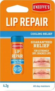 O'Keeffe's Lip Repair Balm Cooling Relief 4.2g Stick Choice Of 1, 2 Or 3 Packs - Picture 1 of 6