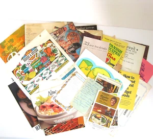 Vintage Recipe Clippings Newspaper Cards Magazine Booklets Estate Set No 11 - Picture 1 of 5