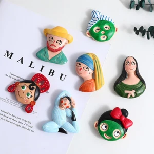 Funny Novelty People Characters Mona Lisa Refrigerator Kitchen Magnets Gift - Bild 1 von 9